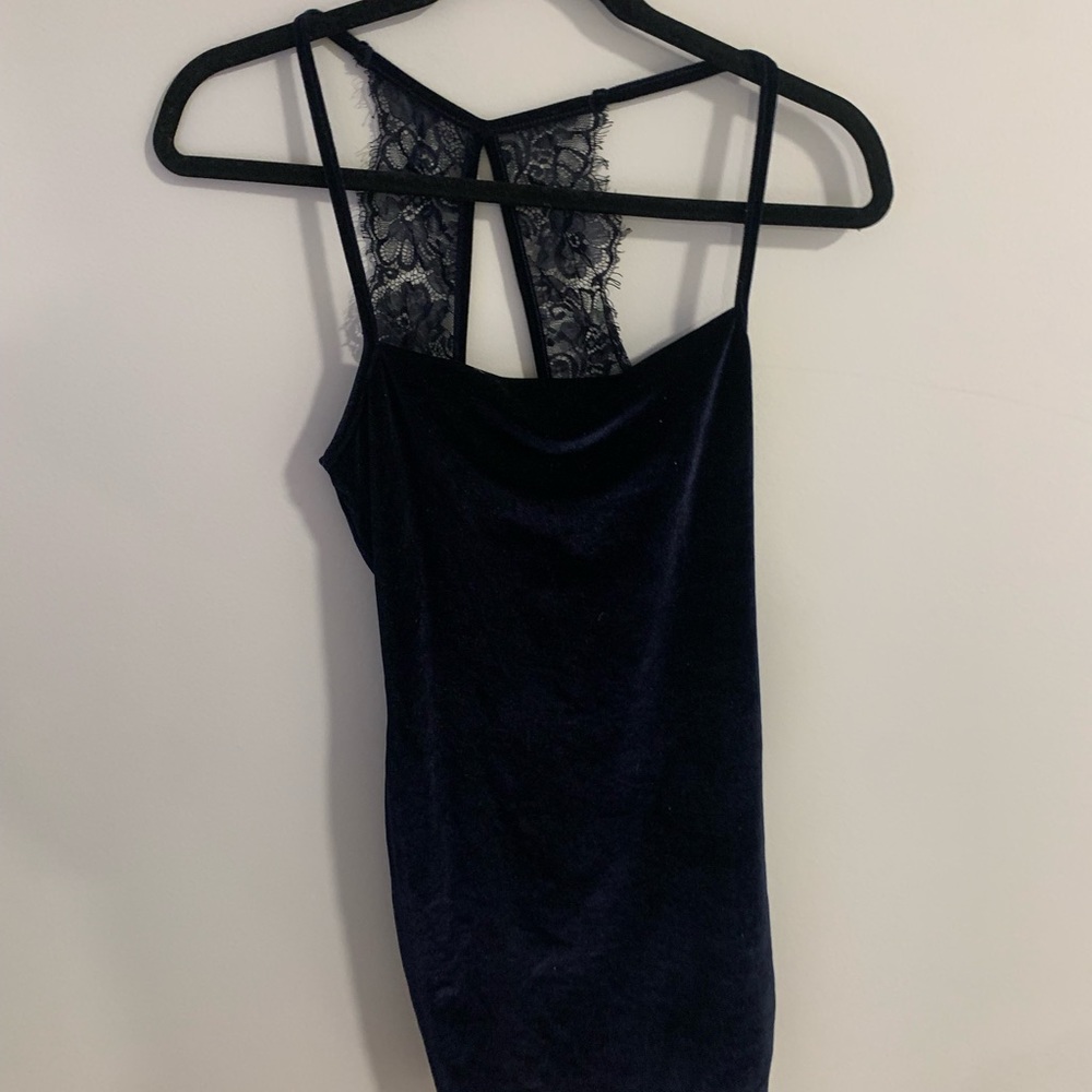 Lulus navy velvet bodycon formal dress